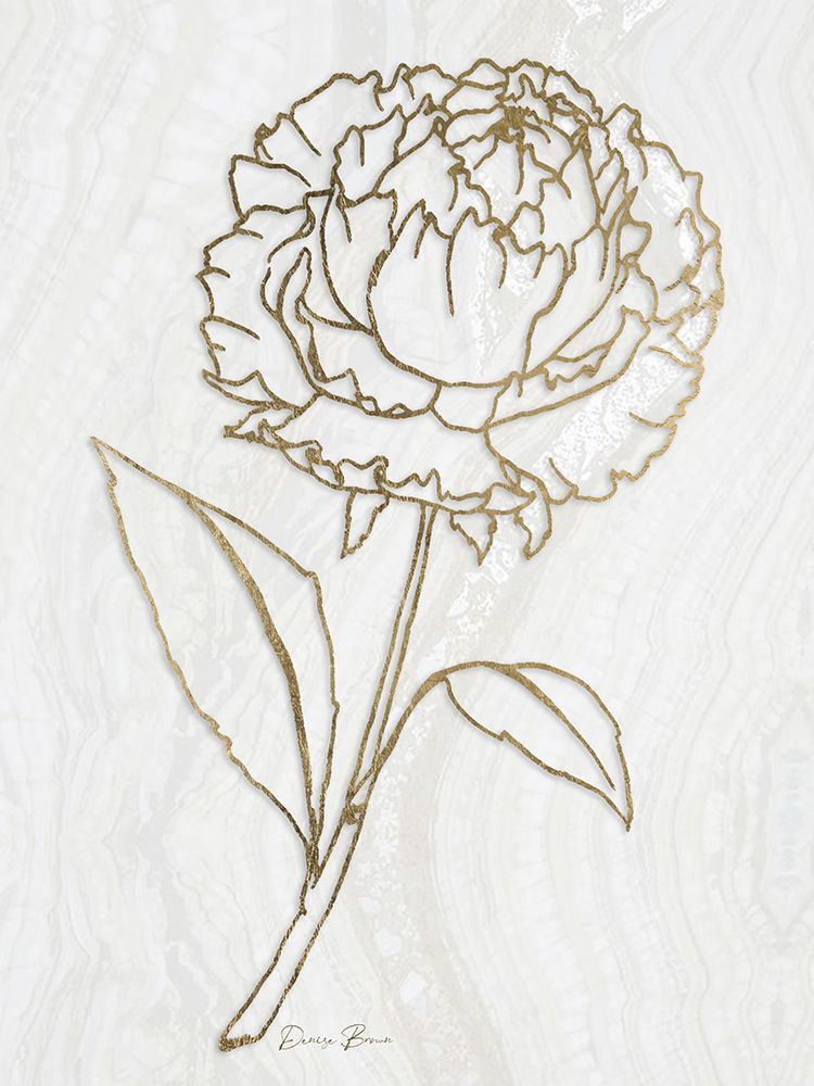 Golden Peony 1 art print by Denise Brown for $57.95 CAD