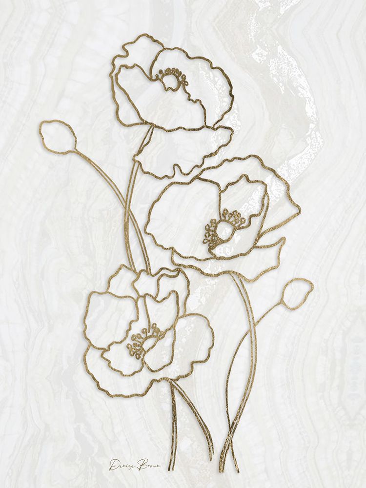 Golden Peony 3 art print by Denise Brown for $57.95 CAD