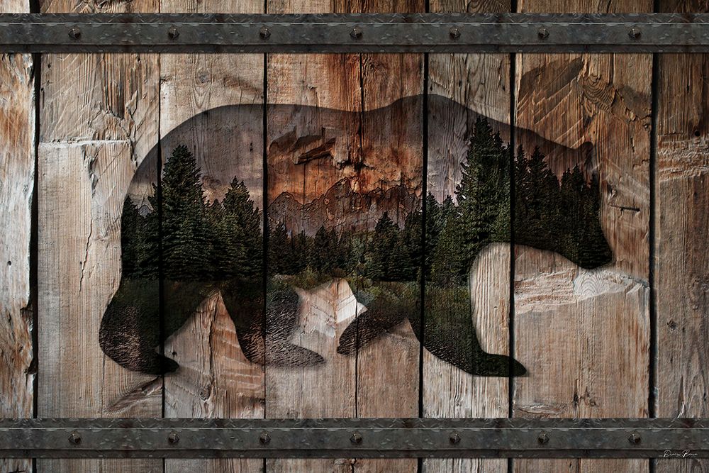Mountain Bear Silhouette art print by Denise Brown for $57.95 CAD