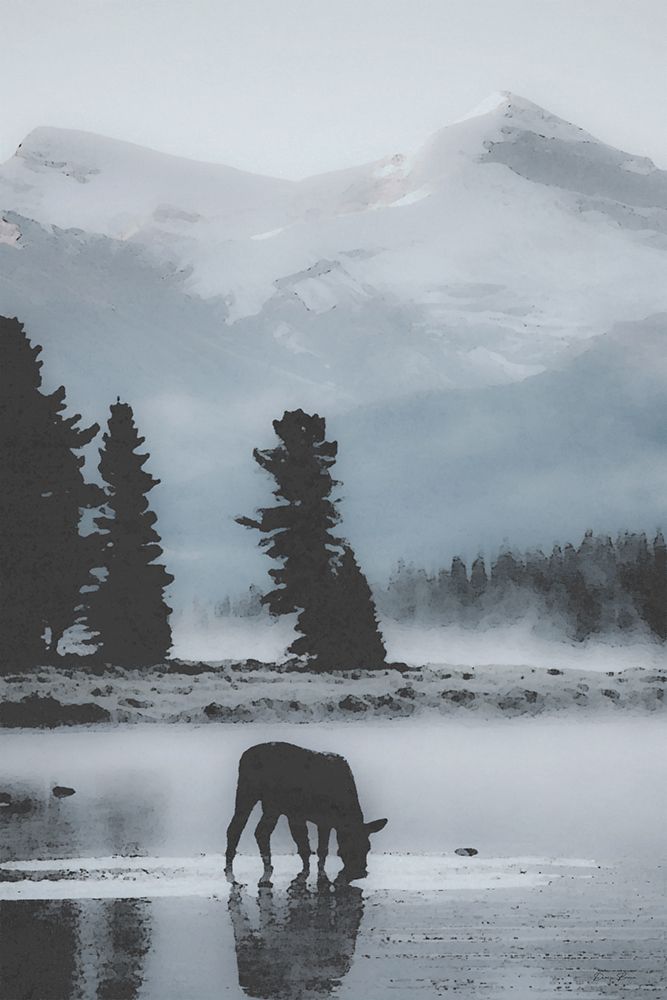 Mountain Silhouette art print by Denise Brown for $57.95 CAD