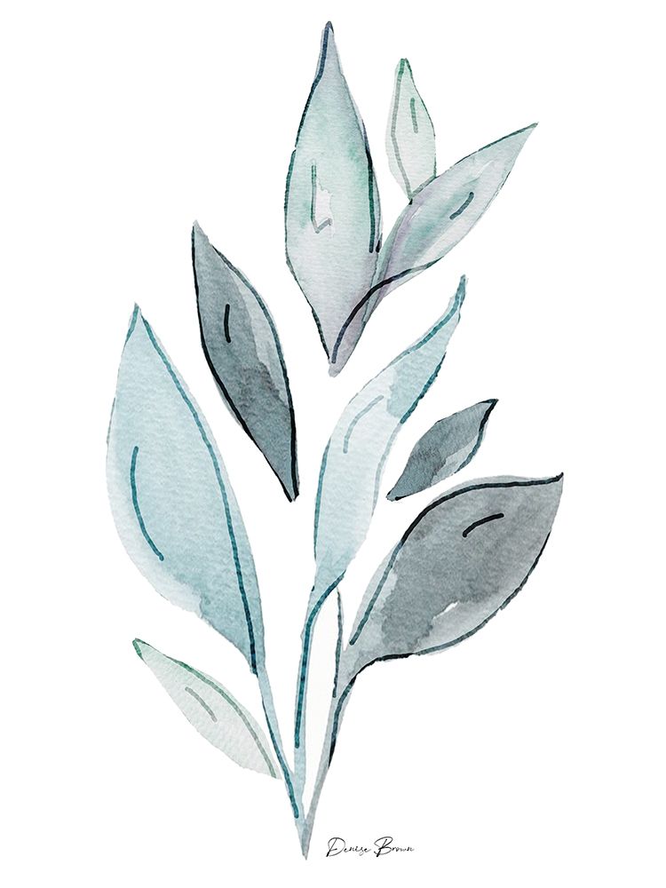 Watercolor Botanical 2 art print by Denise Brown for $57.95 CAD