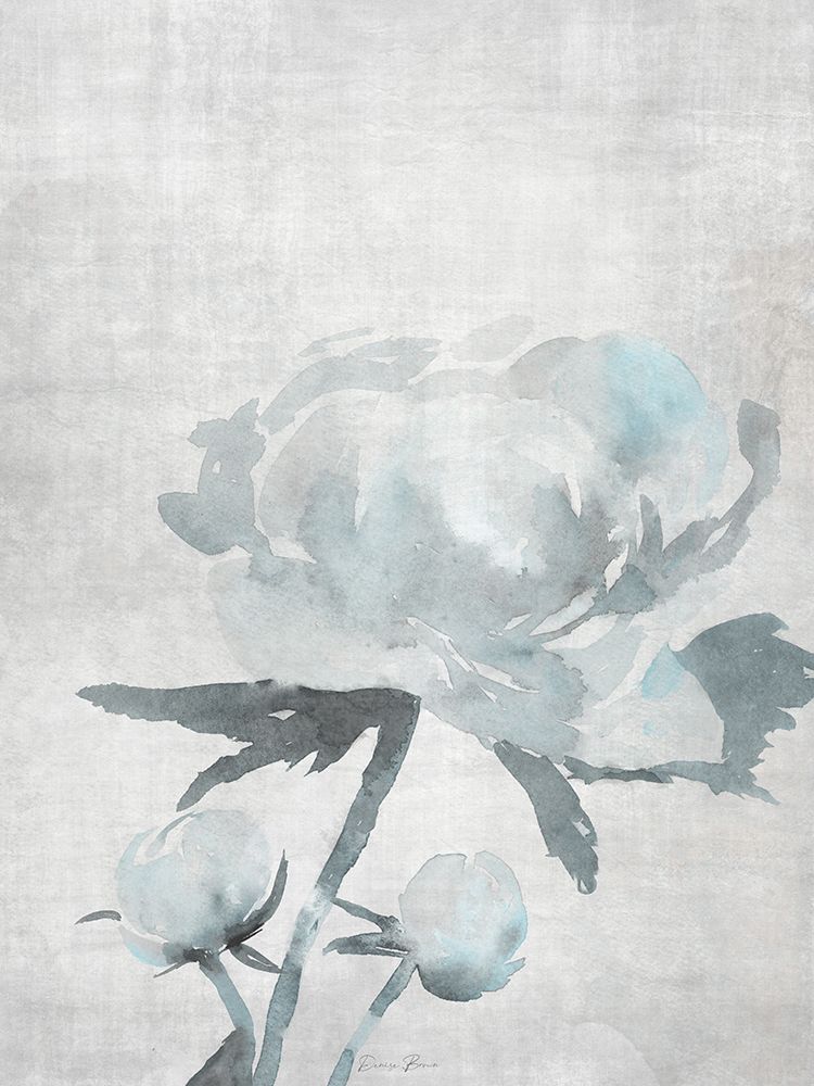 Watercolor Blooms 1 2.0 Blue art print by Denise Brown for $57.95 CAD