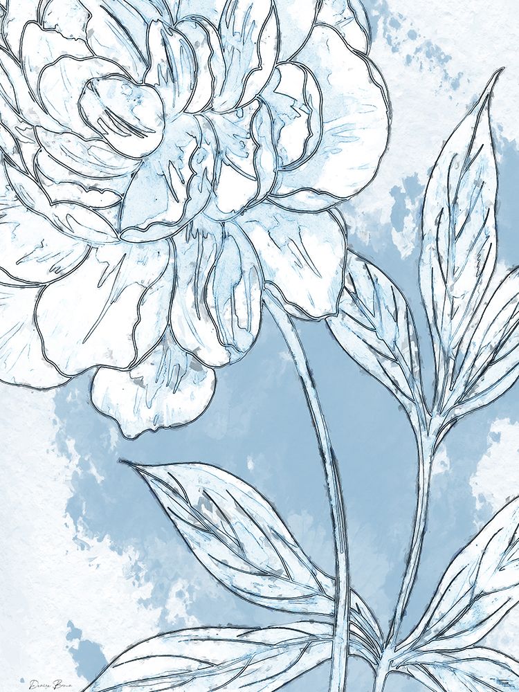 Blue Floral 1 art print by Denise Brown for $57.95 CAD
