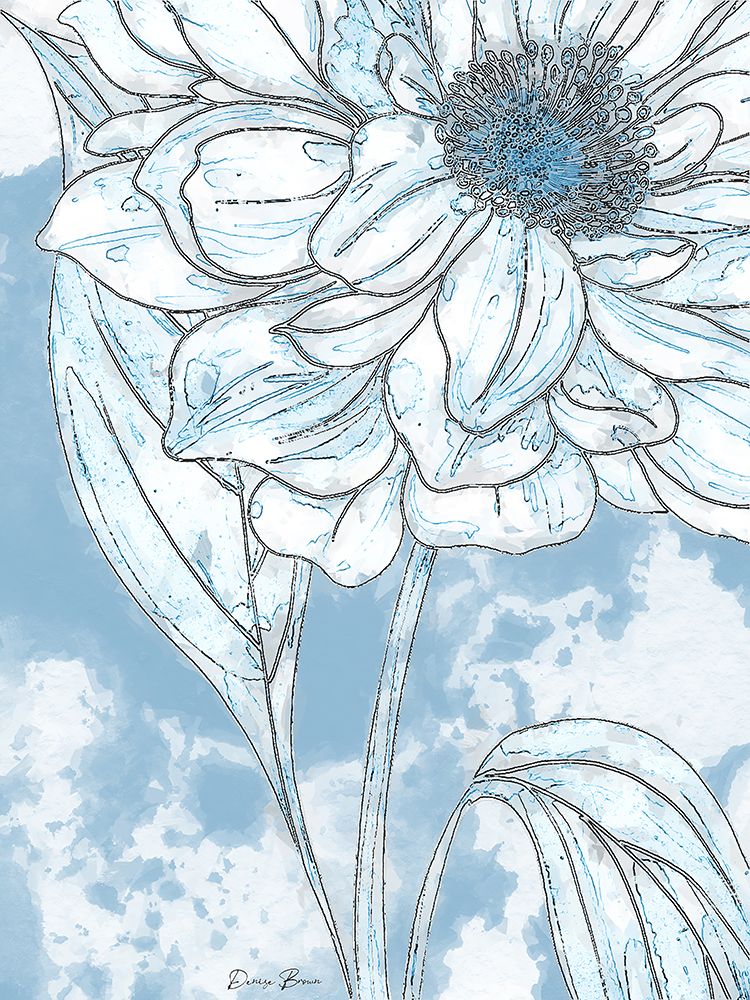 Blue Floral 2 art print by Denise Brown for $57.95 CAD