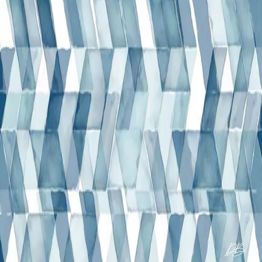 Blue Geometric 2 art print by Denise Brown for $57.95 CAD