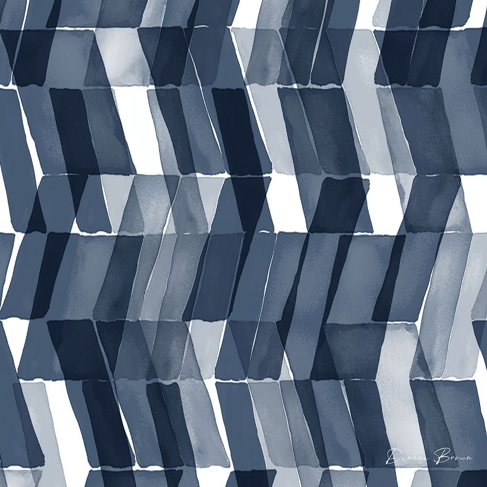 Blue Geometric 2 Pantone Flat art print by Denise Brown for $57.95 CAD