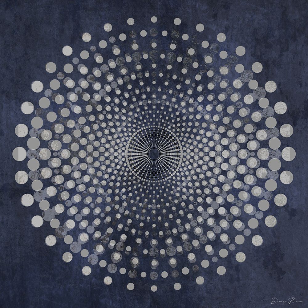 Dark Geometric Circles 3 art print by Denise Brown for $57.95 CAD