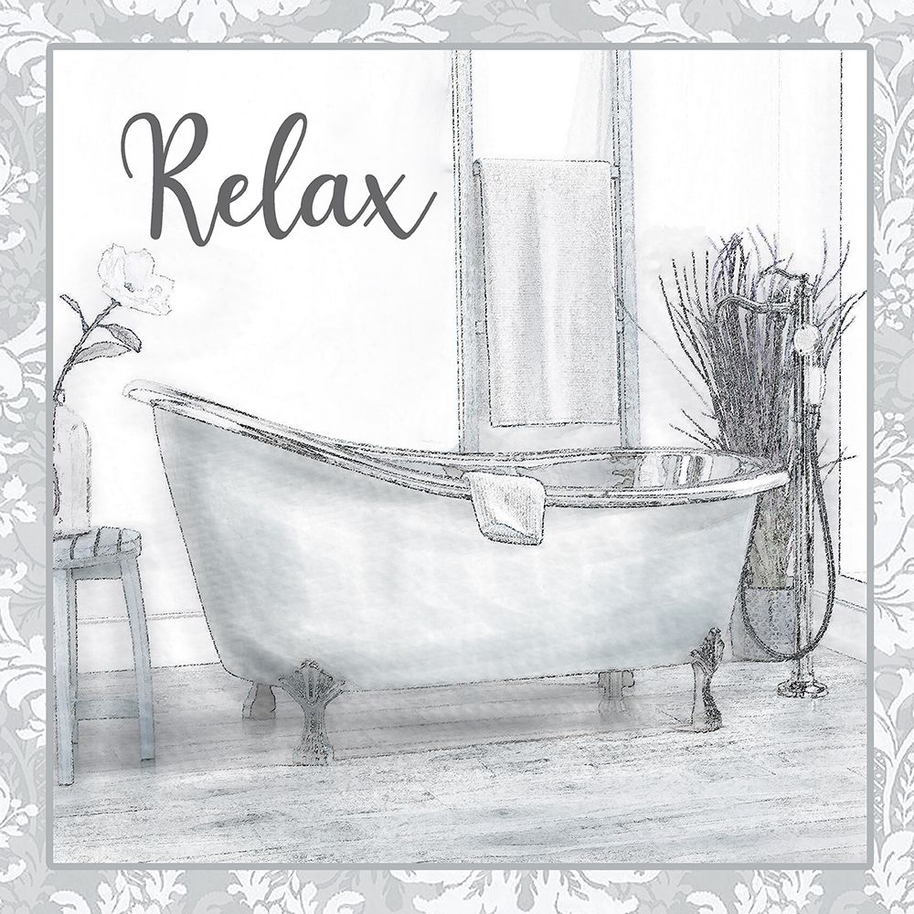 Relaxing Tub art print by Denise Brown for $57.95 CAD