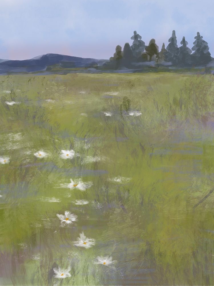 Field Of White Flowers 3 art print by Doris Charest for $57.95 CAD