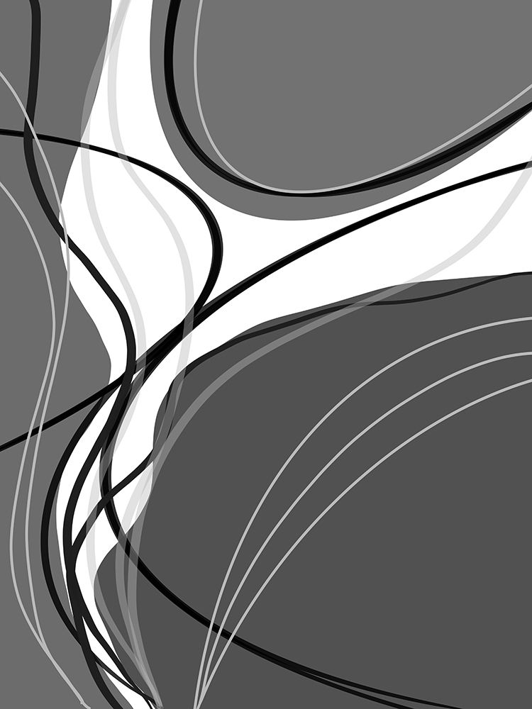Line Flow Black And White 1 art print by Doris Charest for $57.95 CAD