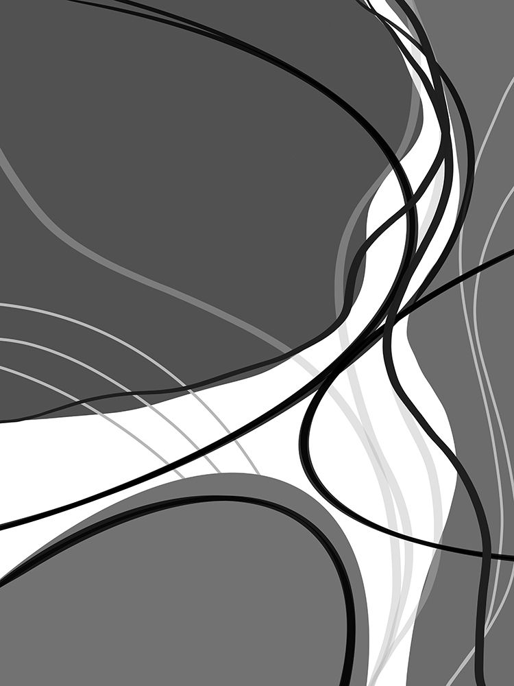 Line Flow Black And White 2 art print by Doris Charest for $57.95 CAD