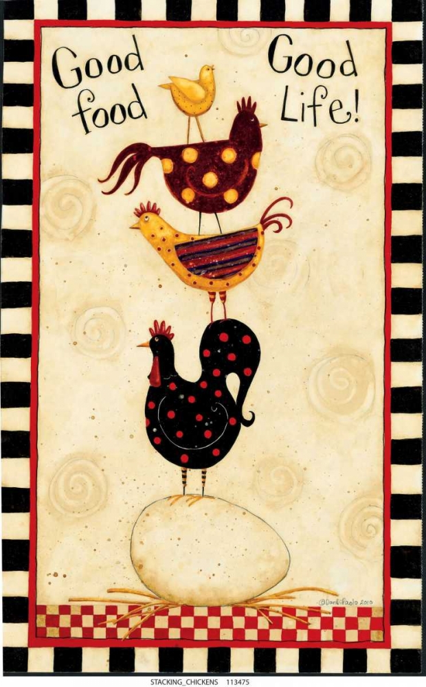 Stacking Chickens art print by Dan DiPaolo for $57.95 CAD
