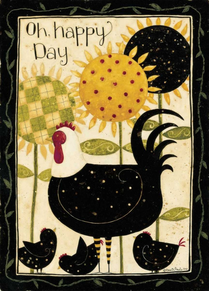 Henrietta With Chicks art print by Dan DiPaolo for $57.95 CAD