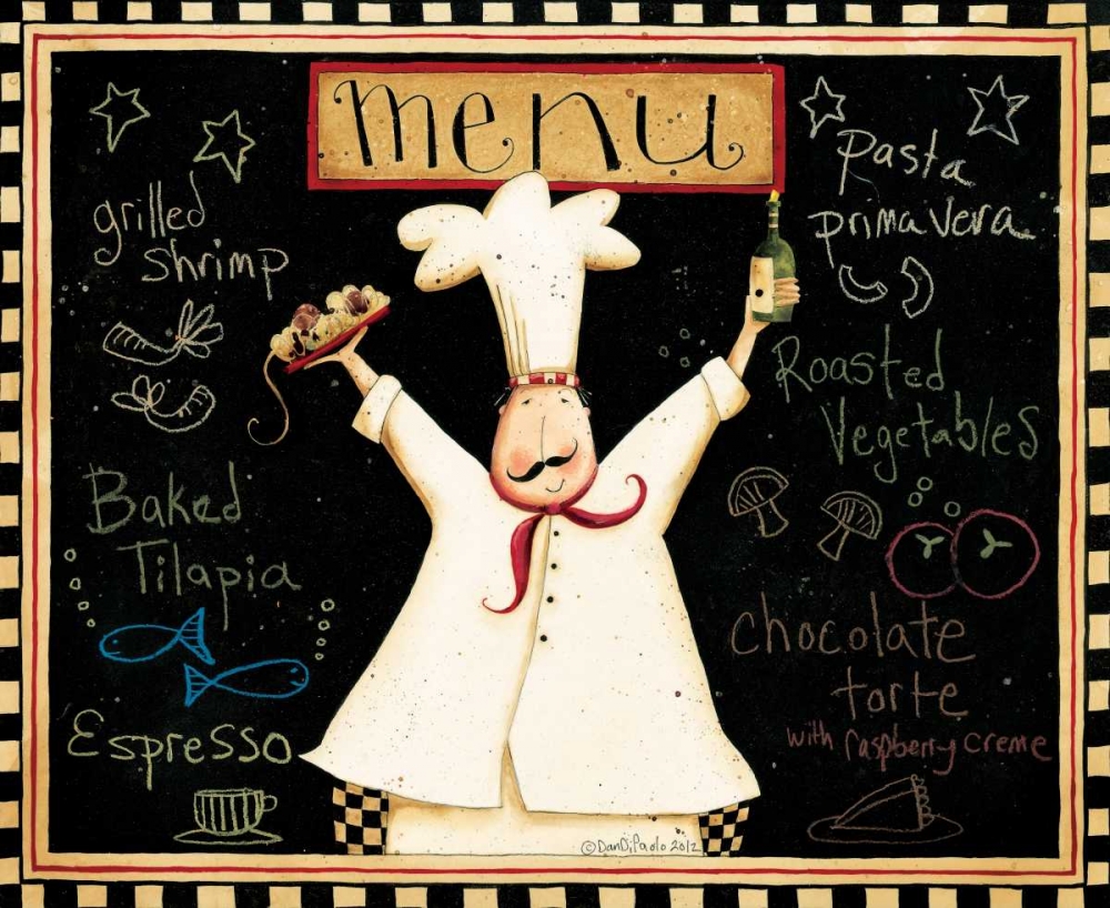 Menu art print by Dan DiPaolo for $57.95 CAD