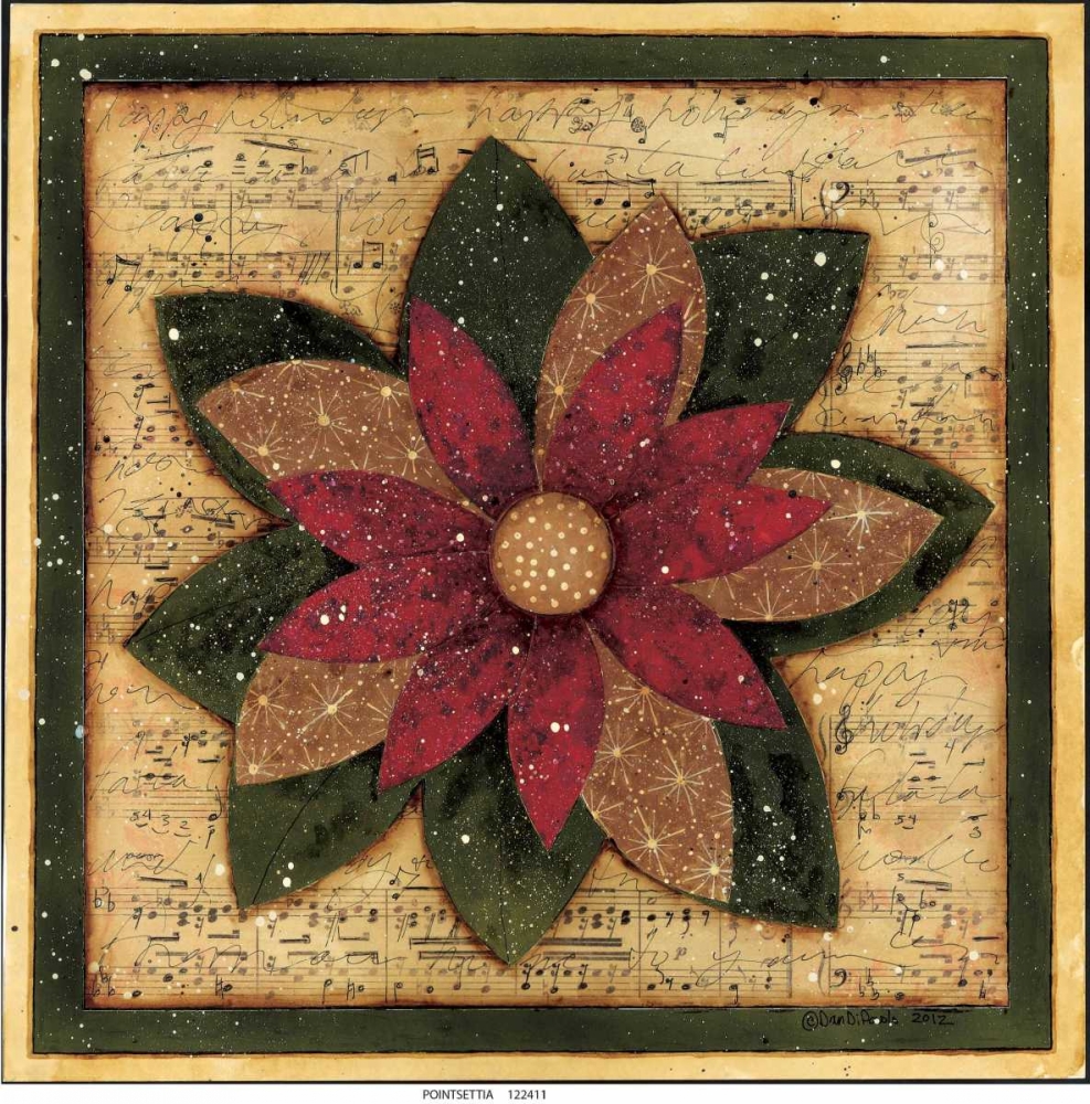 Pointsettia art print by Dan DiPaolo for $57.95 CAD