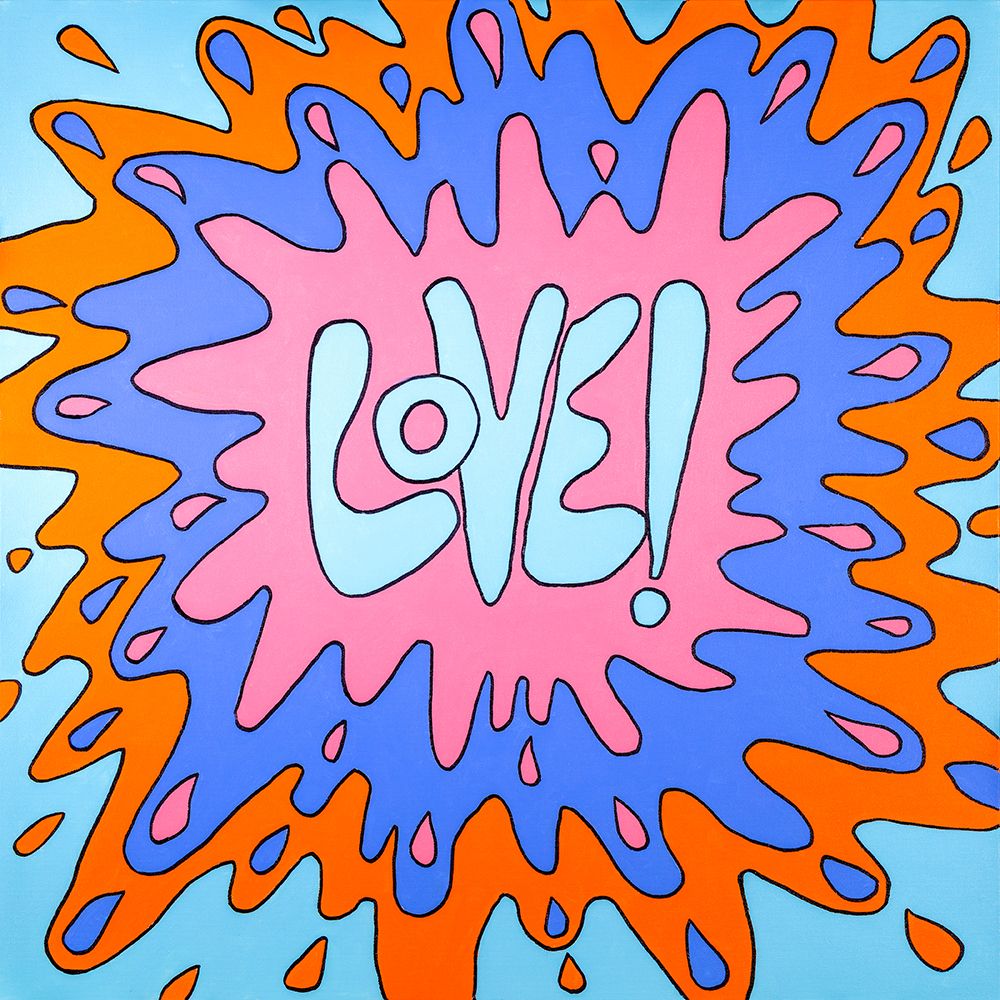 Pink Love Splat art print by David Dayan Fisher for $57.95 CAD