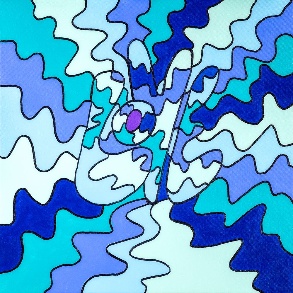 Wobbly Blue Love art print by David Dayan Fisher for $57.95 CAD