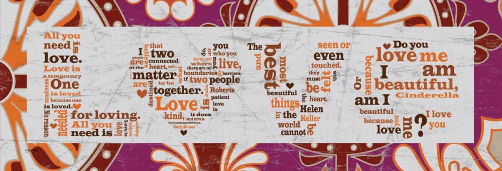 Red Pattern Love art print by Diane Stimson for $57.95 CAD