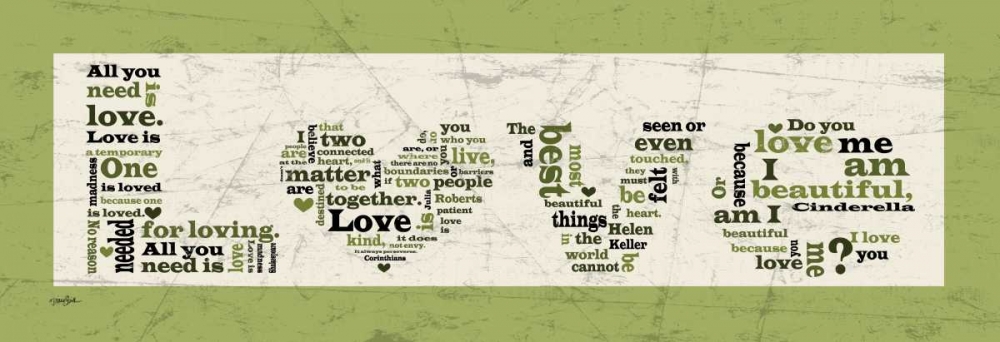 Green Love art print by Diane Stimson for $57.95 CAD