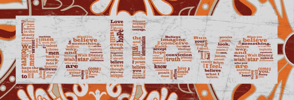 Red Patten Believe art print by Diane Stimson for $57.95 CAD