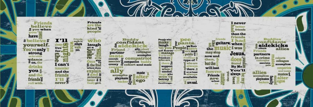 Blue Pattern Friends art print by Diane Stimson for $57.95 CAD