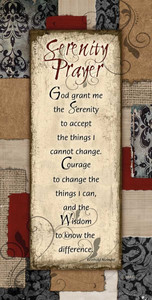 Patchwork Serenity Prayer Spice art print by Diane Stimson for $57.95 CAD