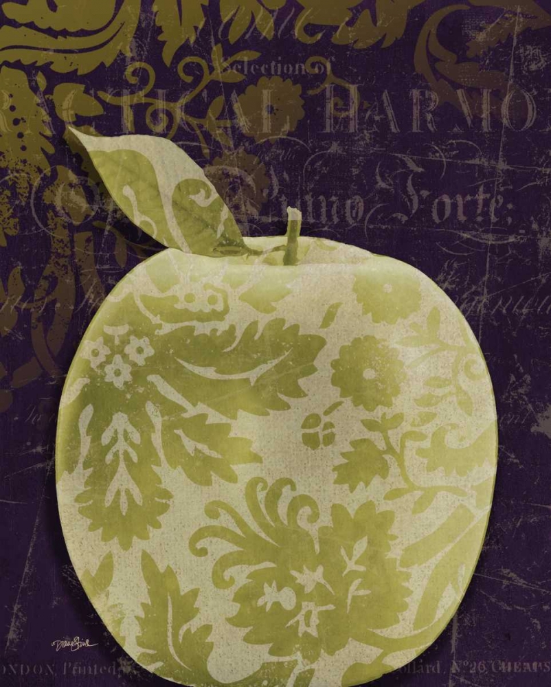 Apple Damask Center art print by Diane Stimson for $57.95 CAD