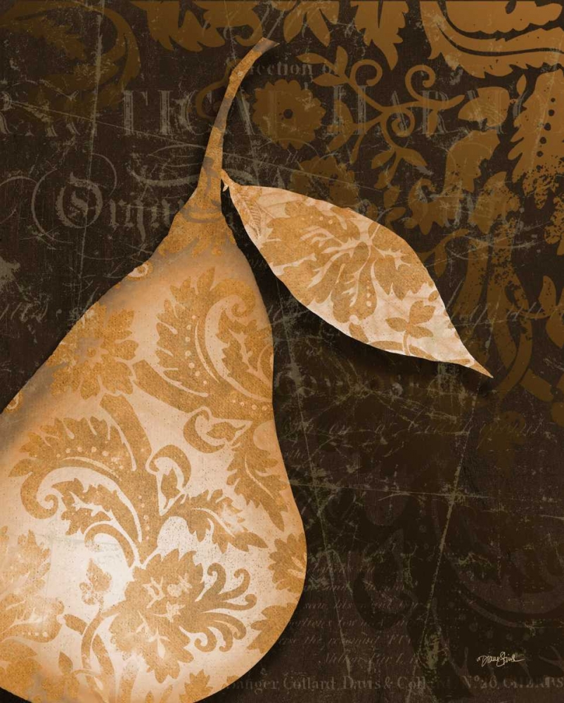 Pear Damask Vert art print by Diane Stimson for $57.95 CAD