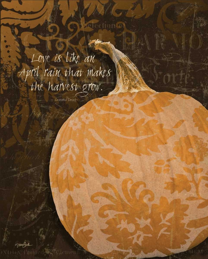 Pumpkin Damask art print by Diane Stimson for $57.95 CAD
