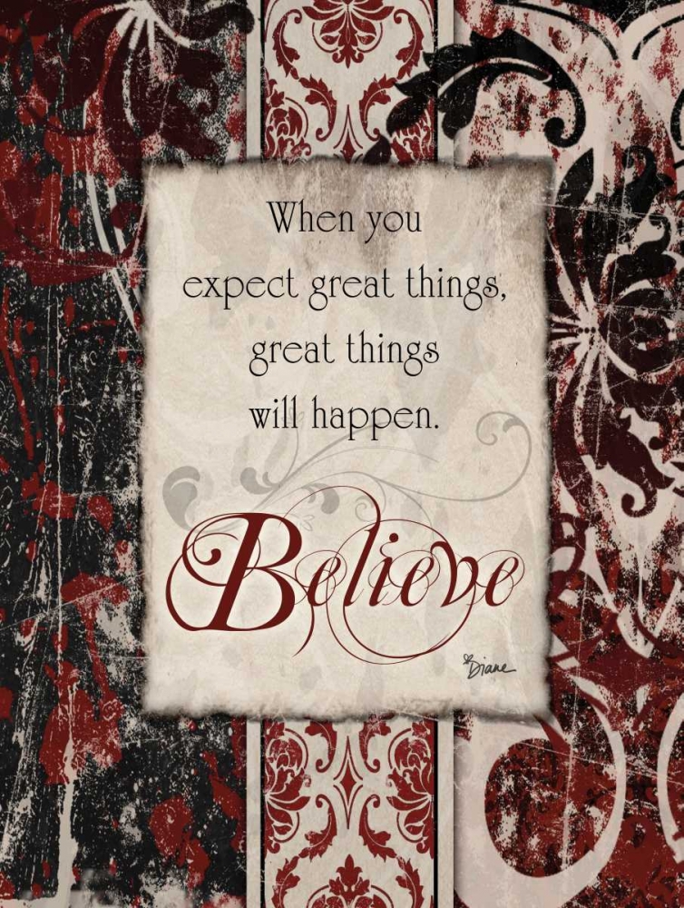 Believe Distress art print by Diane Stimson for $57.95 CAD