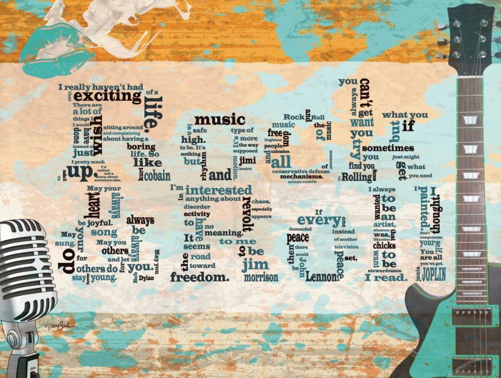 Rock And Roll Gold art print by Diane Stimson for $57.95 CAD