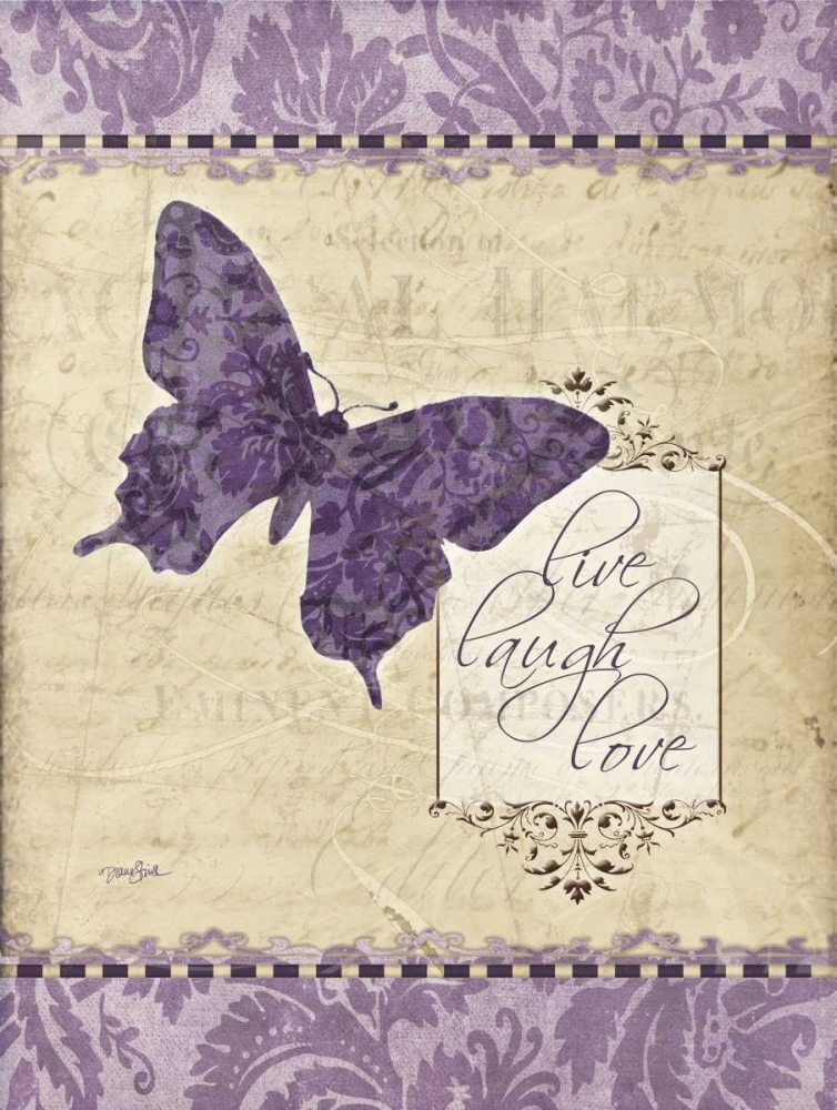 Bfly Damask 1 art print by Diane Stimson for $57.95 CAD