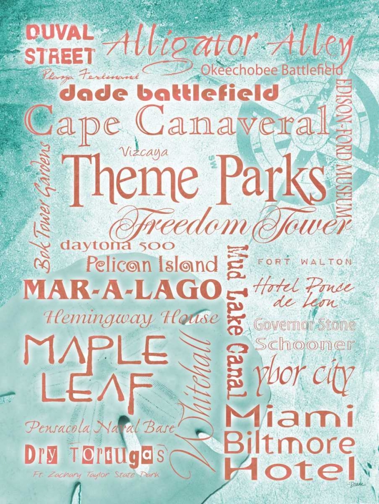 FL Landmarks Aqua art print by Diane Stimson for $57.95 CAD