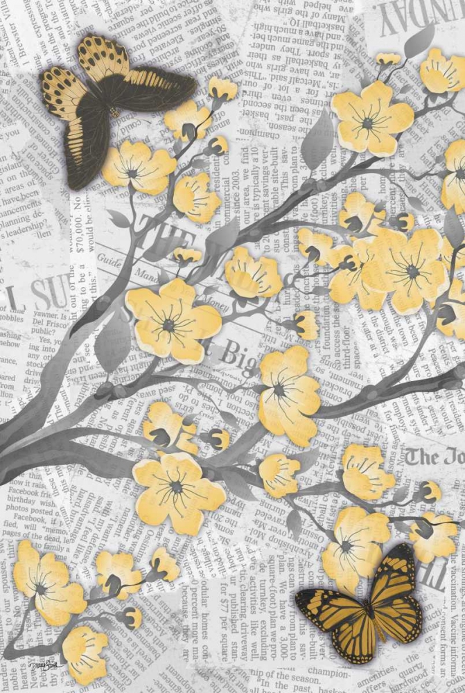 Cherry Blossom Bflies A art print by Diane Stimson for $57.95 CAD