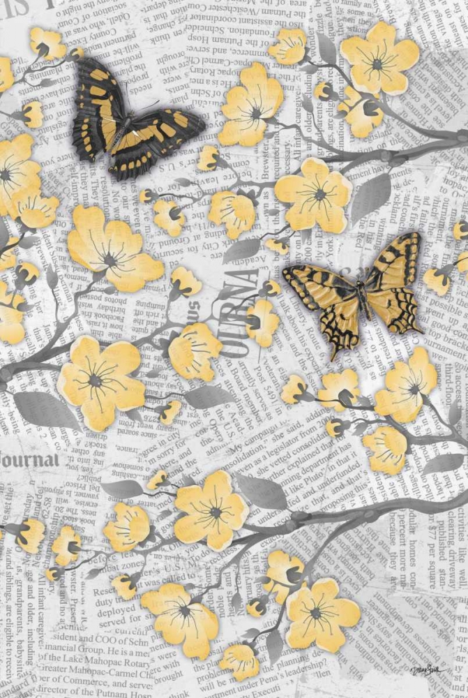 Cherry Blossom Bflies B art print by Diane Stimson for $57.95 CAD