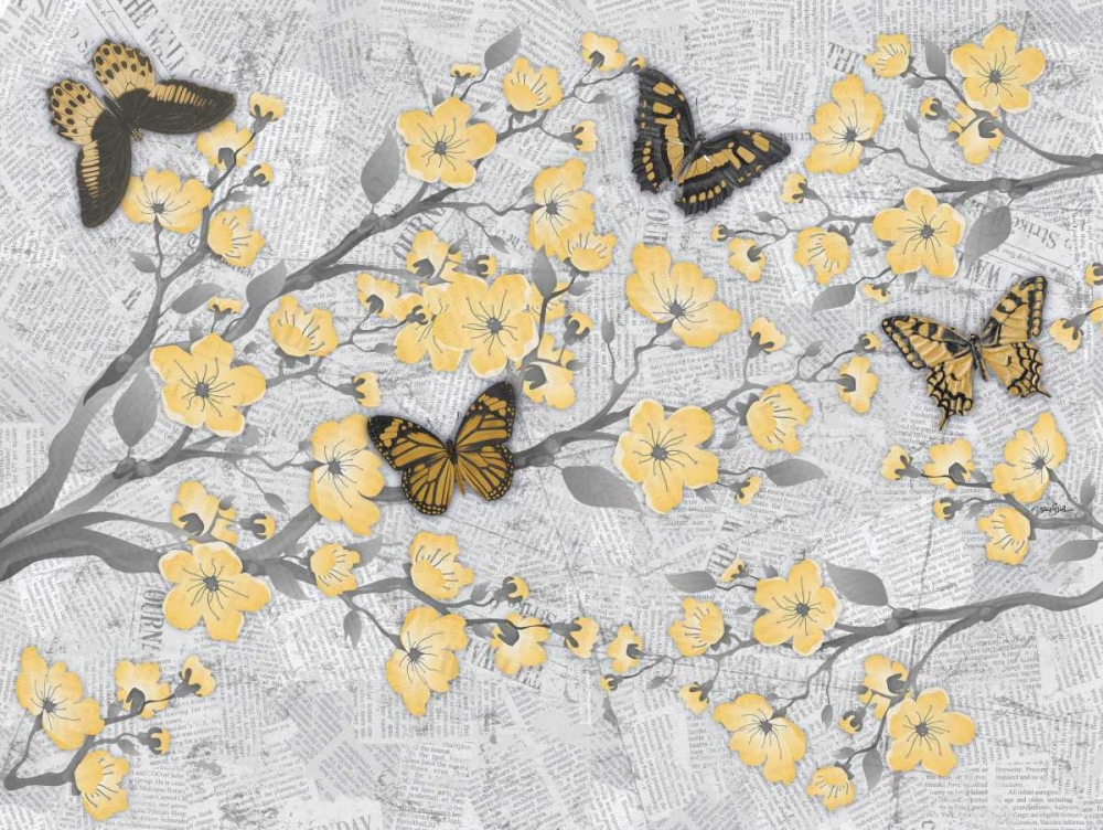 Cherry Blossom Bflies art print by Diane Stimson for $57.95 CAD