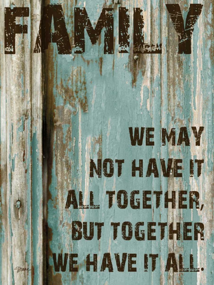 Family Grunge 4 art print by Diane Stimson for $57.95 CAD