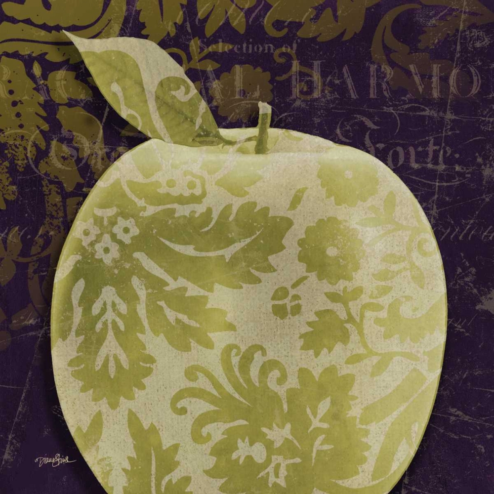 Apple Damask Center art print by Diane Stimson for $57.95 CAD