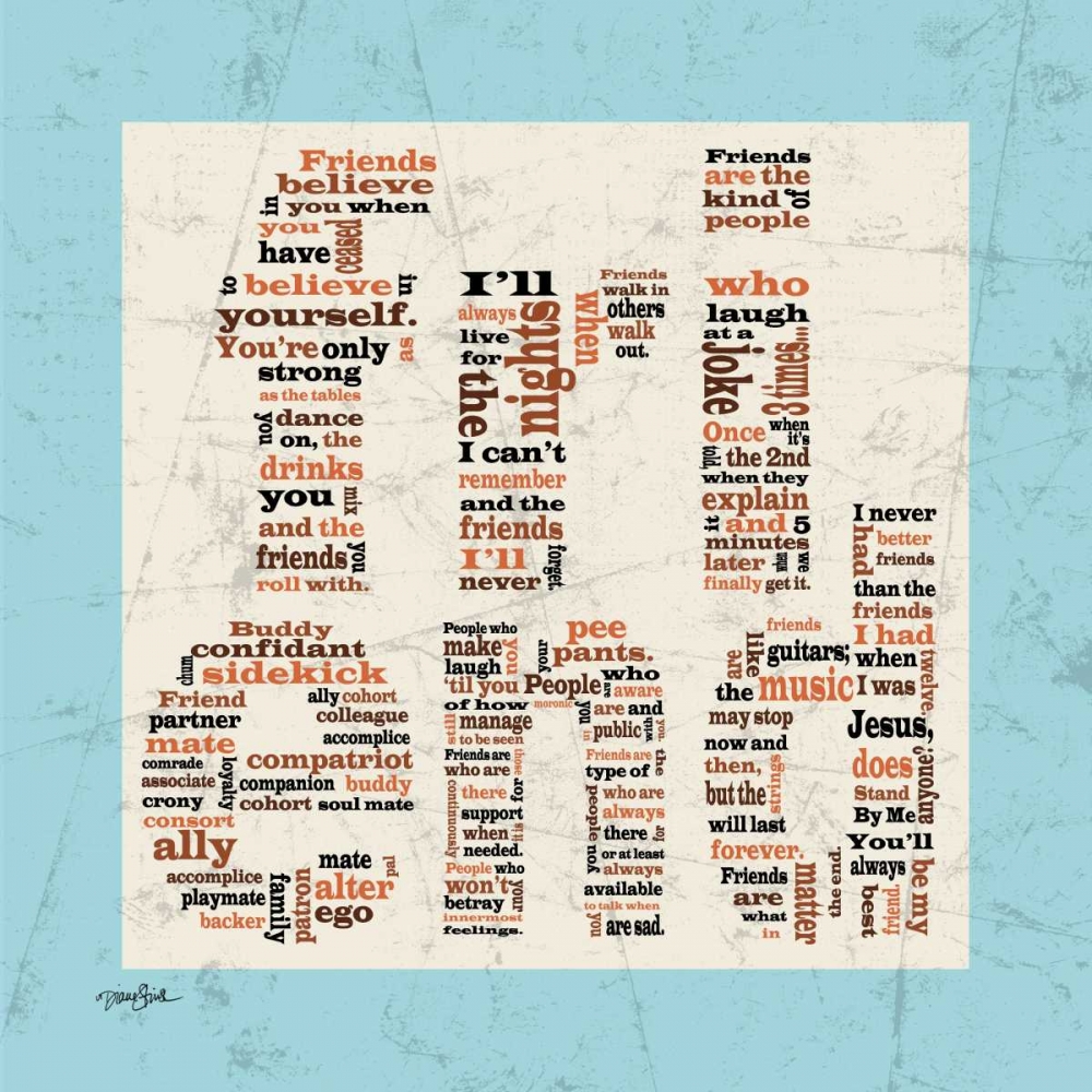 Friend Blue art print by Diane Stimson for $57.95 CAD