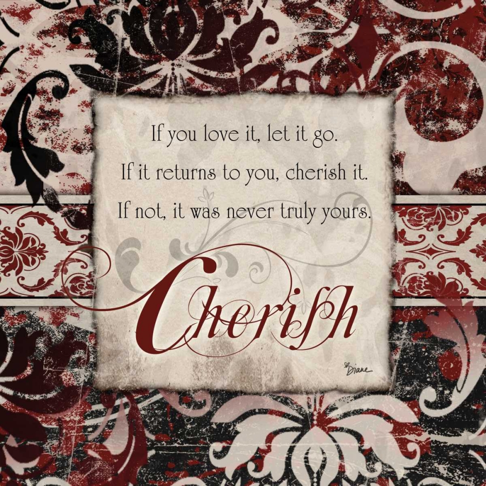 Cherish Damask art print by Diane Stimson for $57.95 CAD