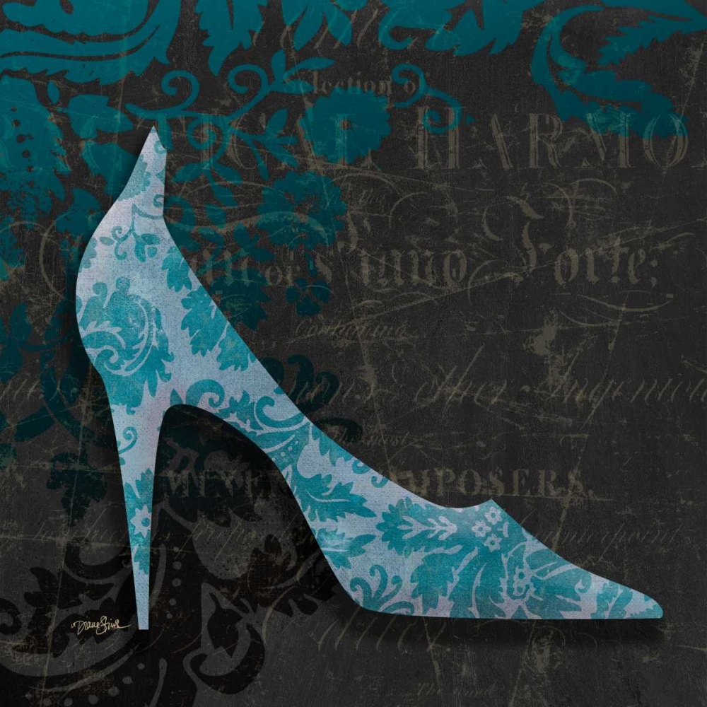 Shoe Damask 1 art print by Diane Stimson for $57.95 CAD