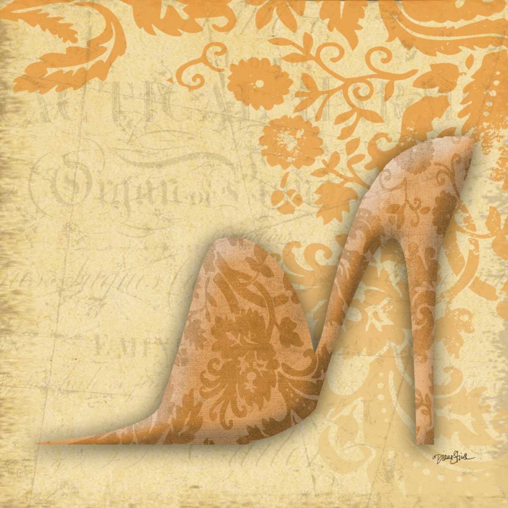 Shoe Damask 2 art print by Diane Stimson for $57.95 CAD