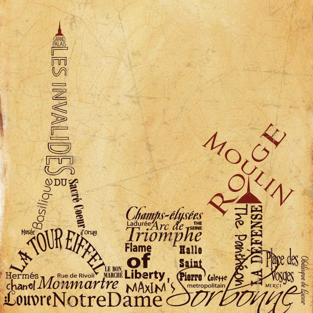 Paris Skyline Brown art print by Diane Stimson for $57.95 CAD