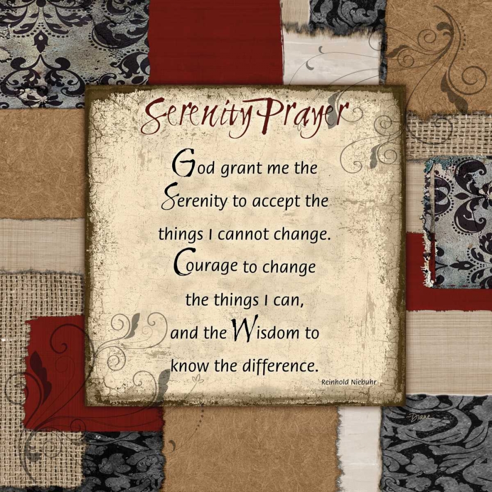 Patchwork Serenity Prayer art print by Diane Stimson for $57.95 CAD