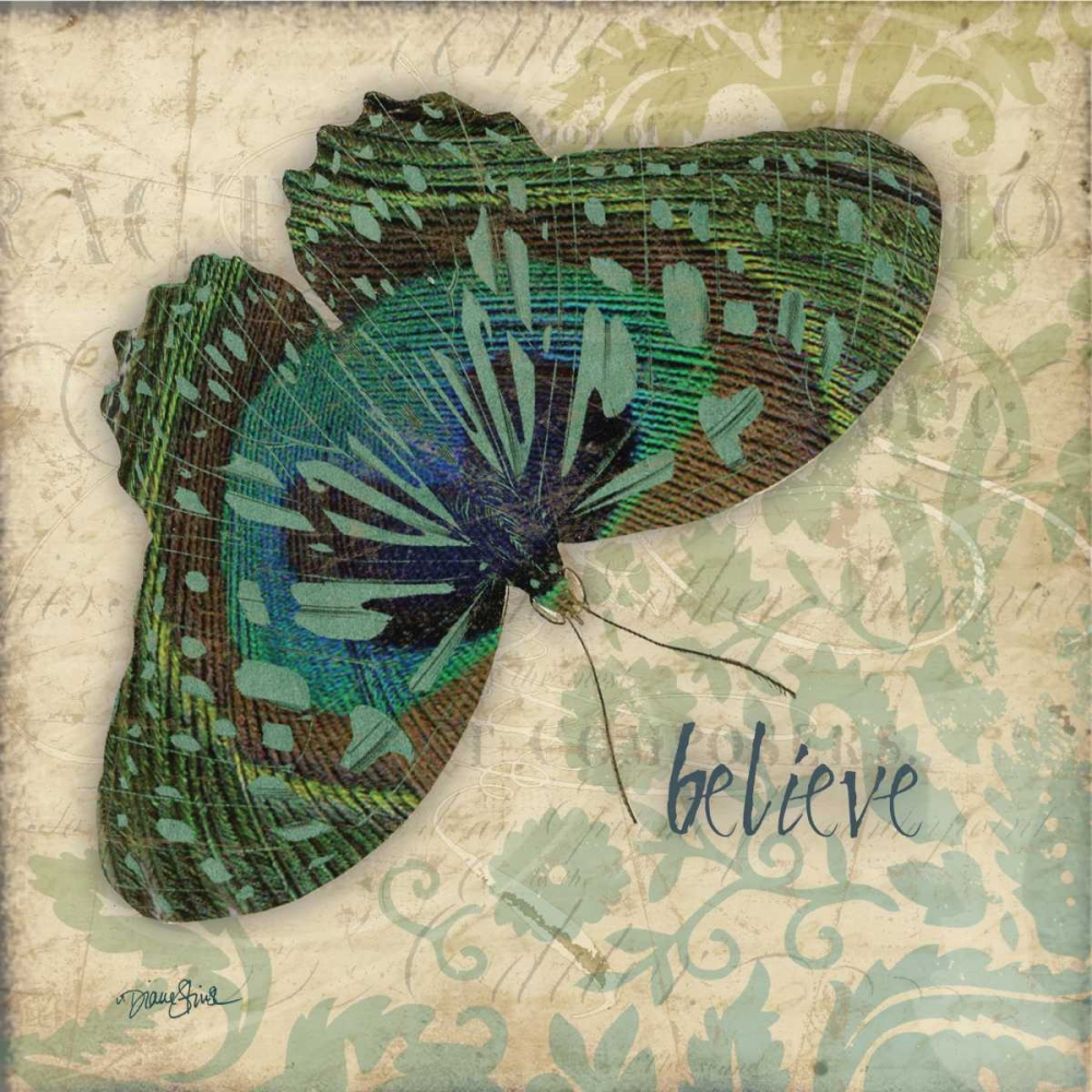 Peacock Bfly 2 art print by Diane Stimson for $57.95 CAD