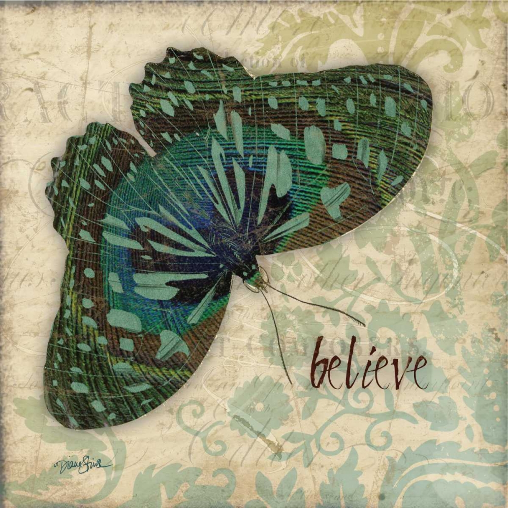 Peacock Bfly 2 art print by Diane Stimson for $57.95 CAD