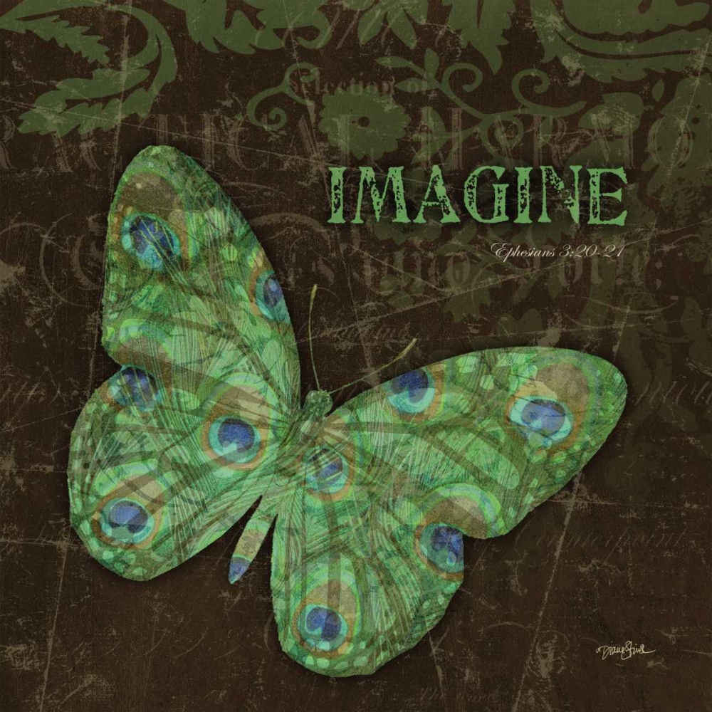 Peacock Bfly 3 art print by Diane Stimson for $57.95 CAD