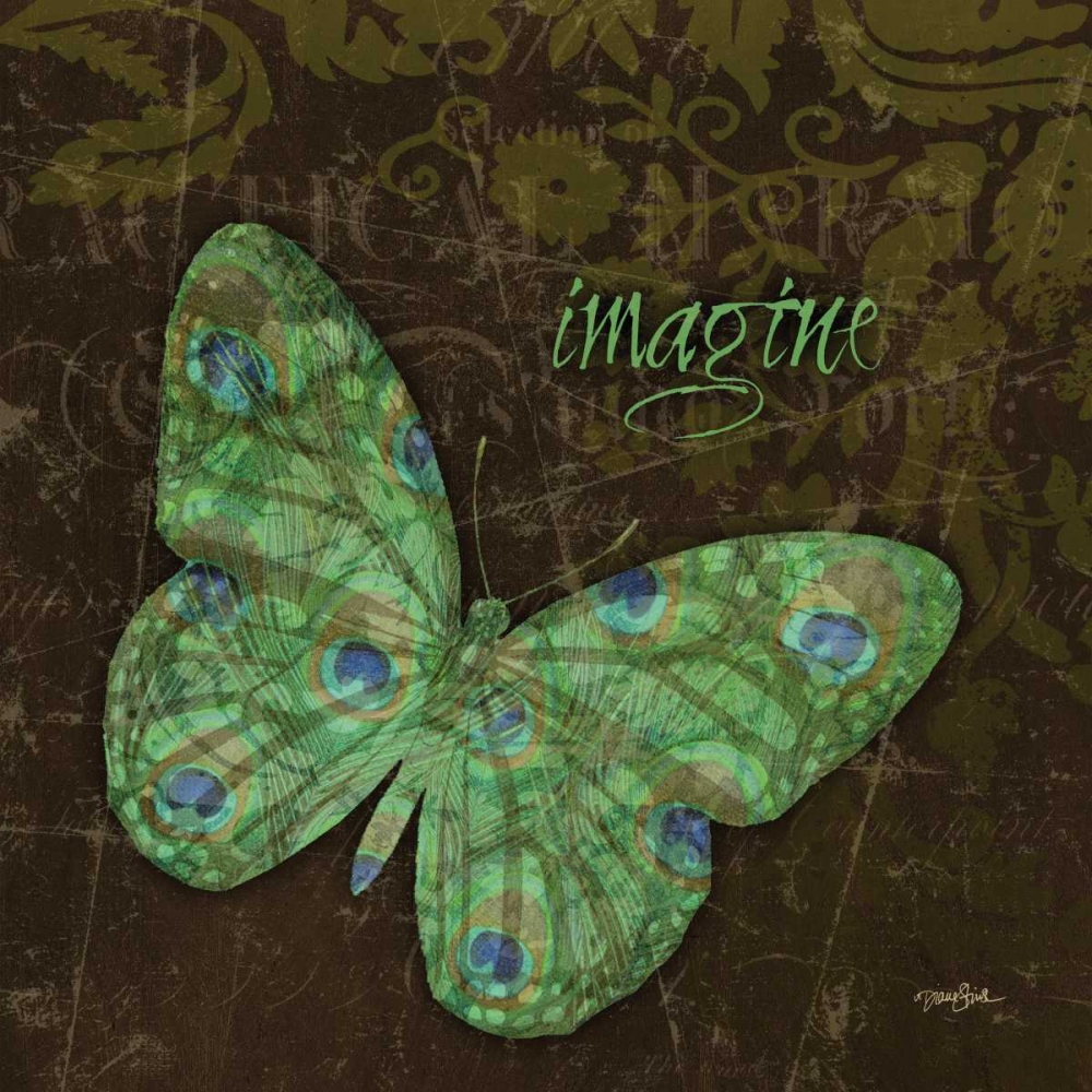 Peacock Bfly 3 art print by Diane Stimson for $57.95 CAD
