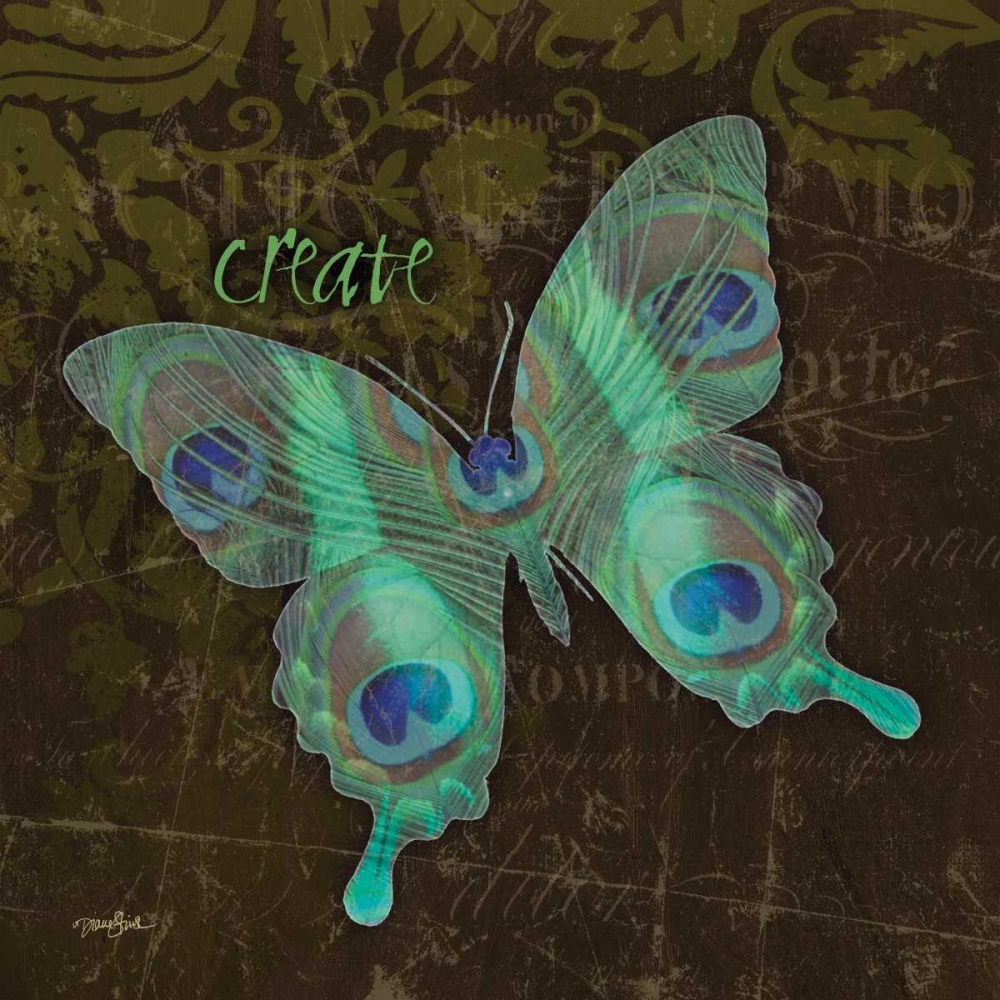 Peacock Bfly 6 art print by Diane Stimson for $57.95 CAD