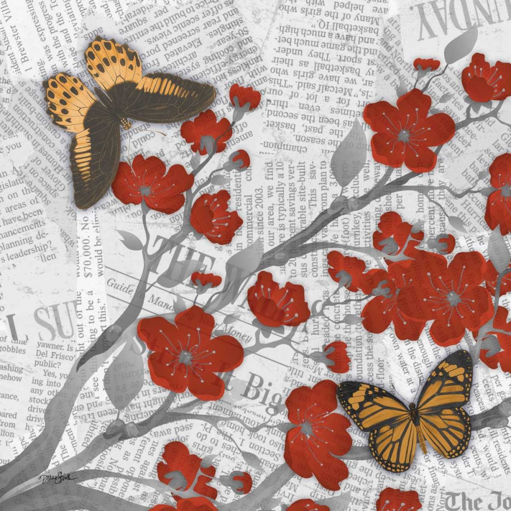 Cherry Blossom Bflies 3 art print by Diane Stimson for $57.95 CAD